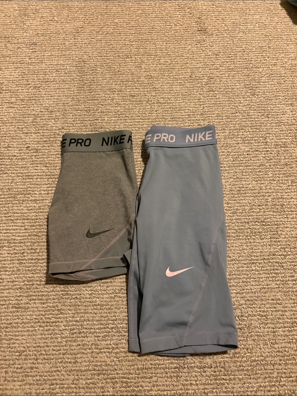 Nike Kids' Dri-FIT Leggings Duo — Gray & Slate Blue